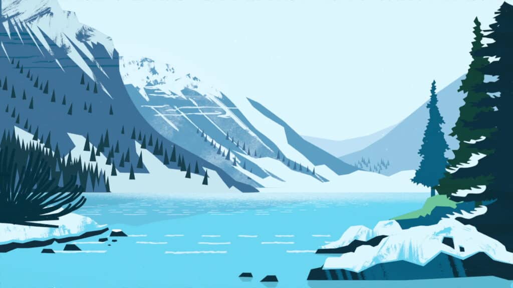 lake illustration at animator companies